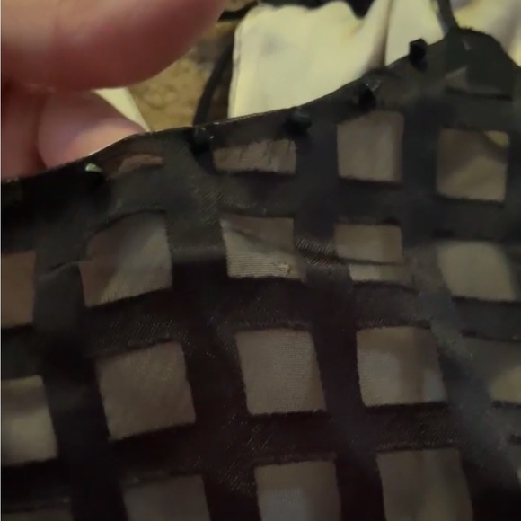 ๐ Anthropologie HD in Paris Prettiest jeweled scallop edge lined tank large - Picture 5 of 6